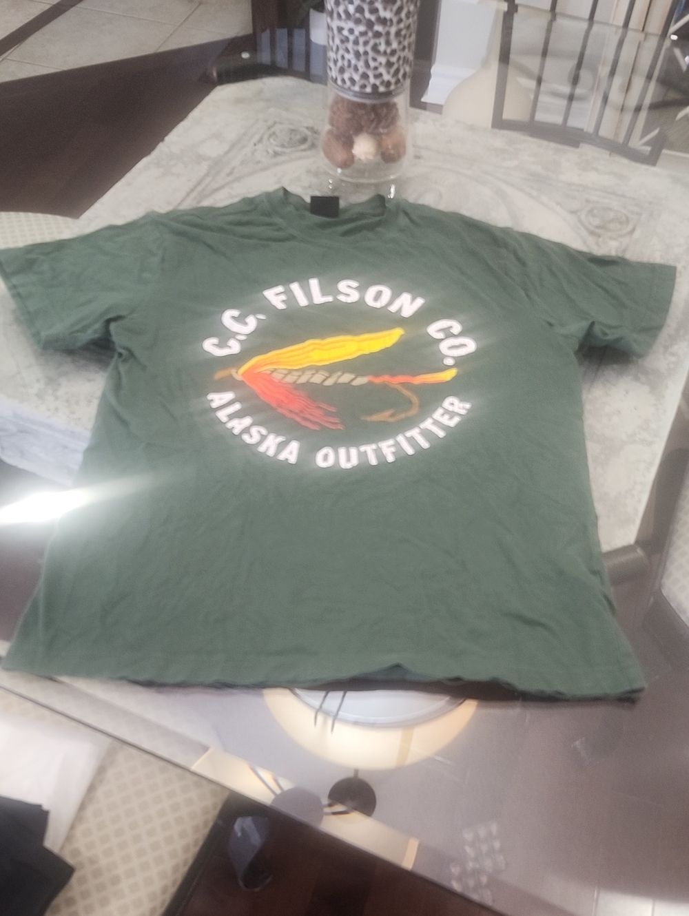 Filson Green Ranger Print Logo Graphic Tee Shirt Small - Picture 2 of 9